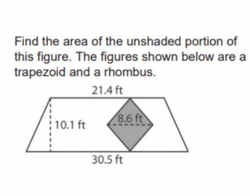 (PLEASE HELP! BRAINLIST TO BEST ANSWER)

-
Find the area of the unshaded portion of this figure. T