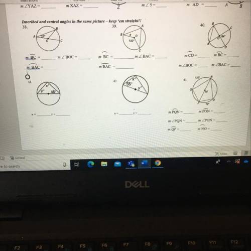 11.1-11.2 angles and arcs in a circle practice two