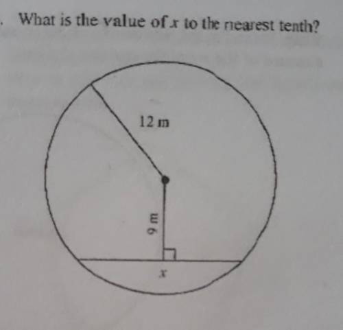 What is the value of x to the nearest tenth?​