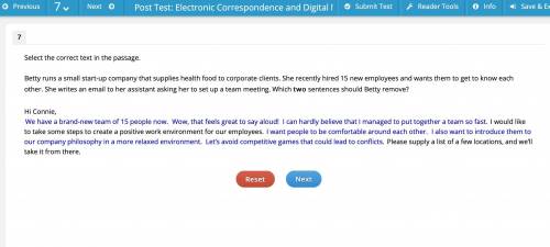 Select the correct text in the passage.

Betty runs a small start-up company that supplies health