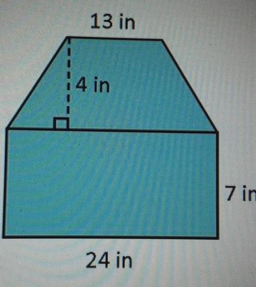 Find the area?A. 203.5 in²B. 316 in²C. 792 in²D.242 in²E. 94 in²​