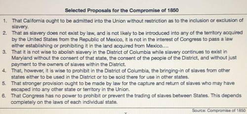 2. Based on this document, what is ONE way in which these proposals favored the free states,

most