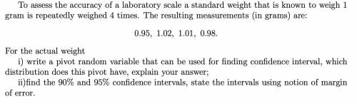 To assess the accuracy of a laboratory scale a standard weight that is known to weigh 1 gram is rep