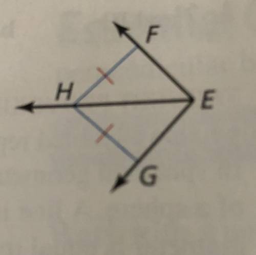 Tell whether the information in the diagram allows you to conclude the EH bisects angle FEG.Explain