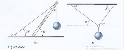 1. Calcule los ángulos A y B para cada uno de los casos dibujados en la figura( de los 2)

2.calc