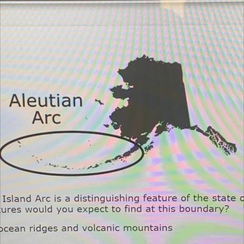 The Aleutian Island Arc is a distinguishing feature of the state of Alaska. Which

geologic featur