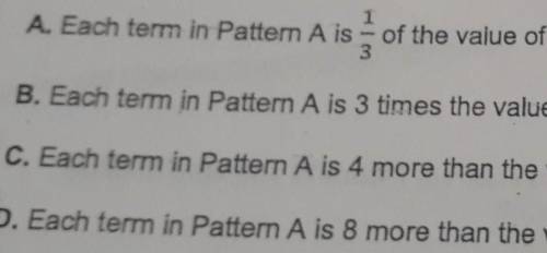 patterns A and B are generated using these rules pattern a start with 12 and add six pattern be sta