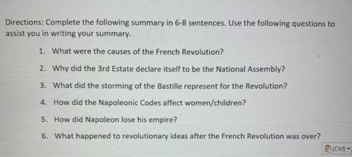Write a summary on French Revolution