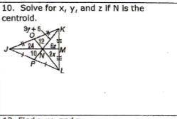 Please help me and thanks Solve for X, Y, Z if N is the centroid