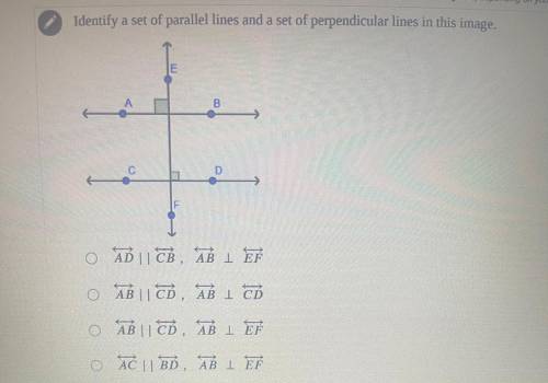 Identify a set of parallel lines and a set of perpendicular lines in this image. Please help