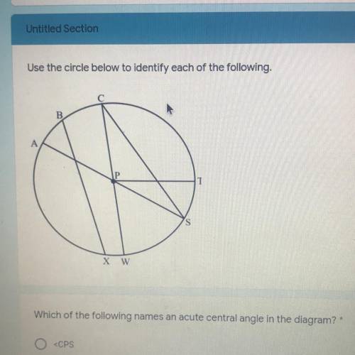 What is the obtuse central angle?