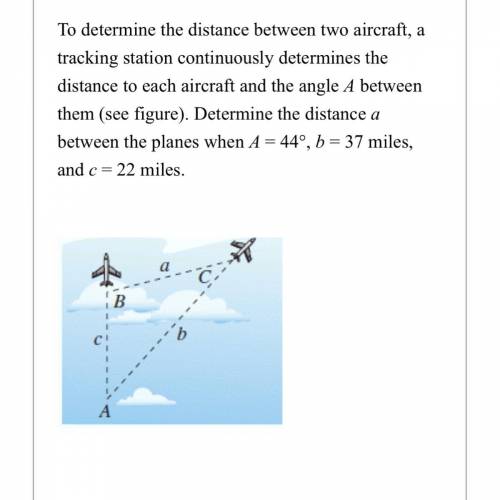 To determine the distance between two aircraft, a tracking station continuously determines the dist