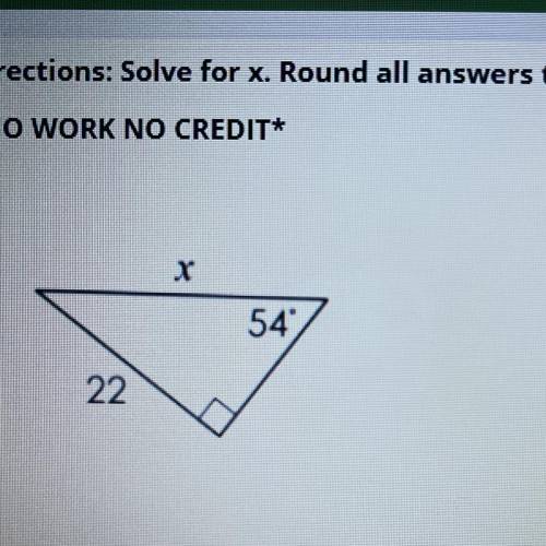 Solve for x. Round all answers to the nearest tenth.