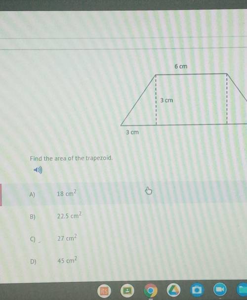 Find the area of the trapezoid​