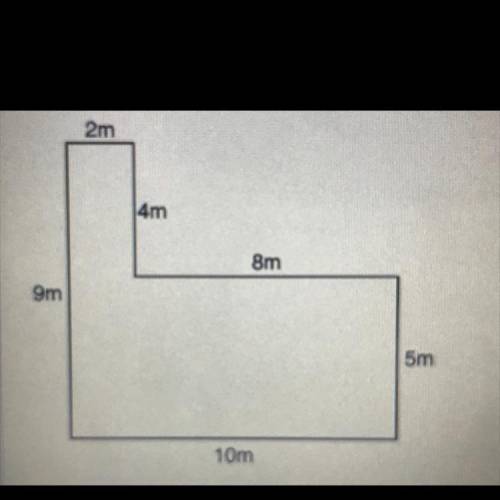 What is the area of this figure?
58m2
68m2 
90m2
98m2