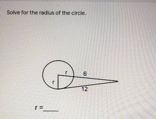 Help me find the radius.​