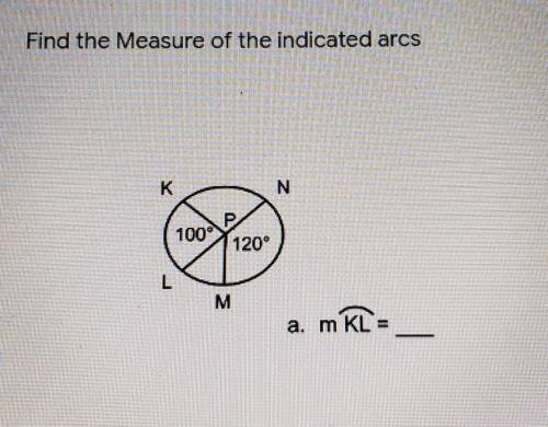 Find the measure of the indicated arcs​