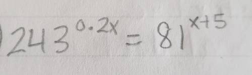 243^0.2x=81^x+5Could you please help me with the steps to this problem?​