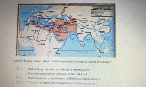 What could be explained about India by looking at the map?