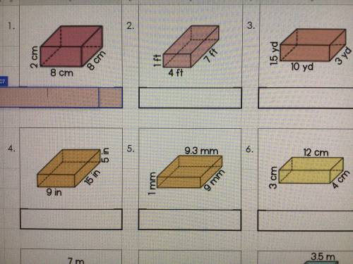 Can u guys help me with this it is Surface Area of a Rectangle thank u