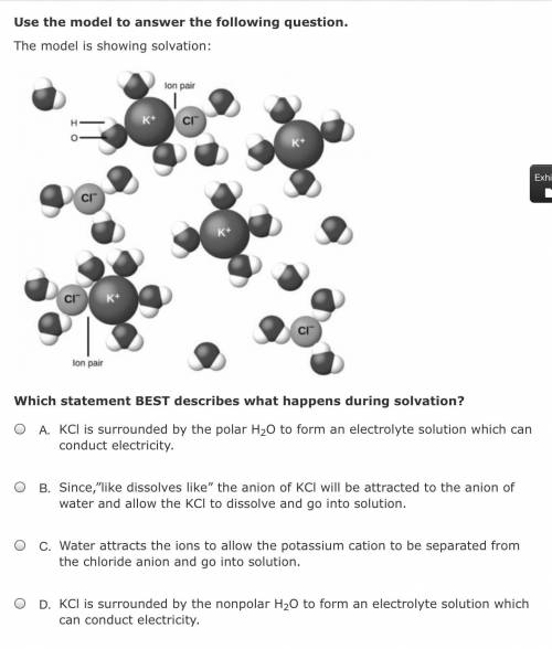 Please help with this chemistry test question.