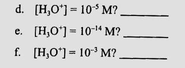 What is the pH of the following cases: