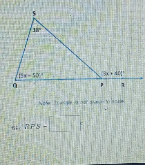 Given the diagram below, determine the Angle RPS​