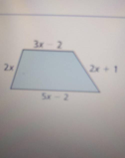 Write the polynomial in standard form the represents the perimeter of the quadrilateral ​