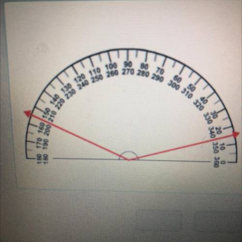 Using the protractor, find the angle measure.