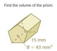 FIND THE VOLUME OF THE PRISM 55 POINTS