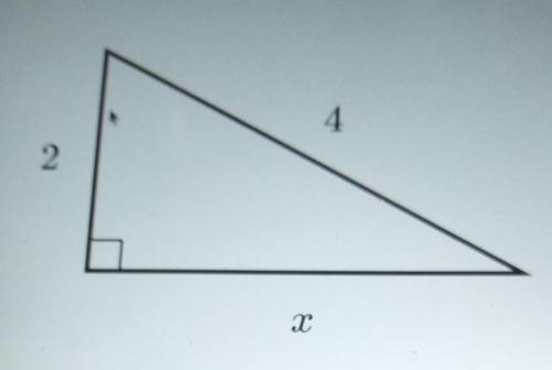 Find the value of x in the triangle show below​