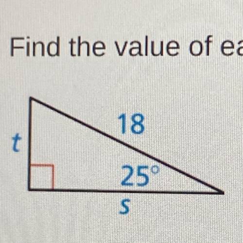 Find the value of each variable. Round your answers to the nearest tenth.