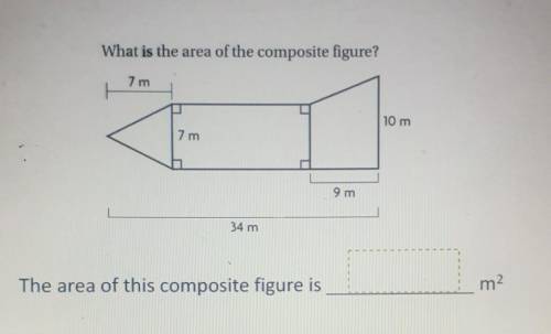 What is the area of the composite figure?​
