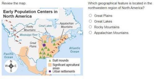 Please help! I'll give brainliest!

Which geographical feature is located in the northwestern regi