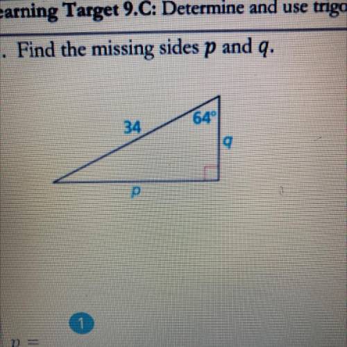 Need an answer for p and q
