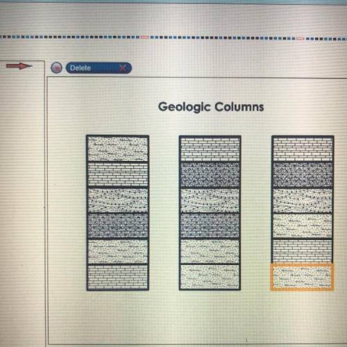 Geologists determine the geological

history of an area by examining rock
layers in geologic colum