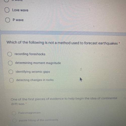 Which of the following is not a method used to forecast earthquakes?