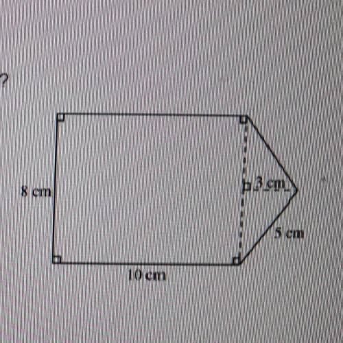 What is the area of the figure below in square centimeters?

38 sq cm
92 sq cm
104 sq cm
80 sq cm
