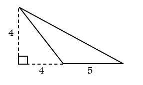 Find the area of the triangle below.