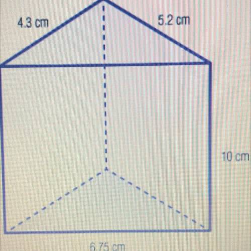 The following triangular prism has a base that is a right triangle.

a. Draw or describe the net o