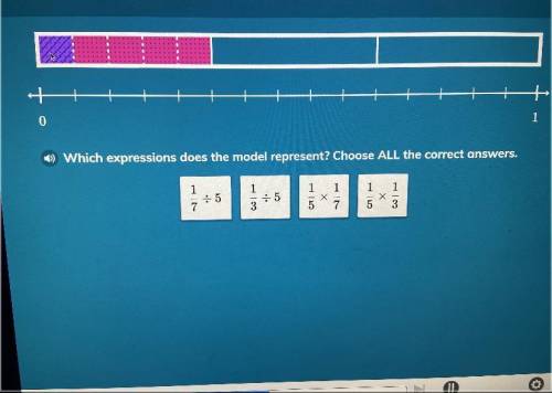Which expression does the model represent? Choose all the correct answers.
Pls help me