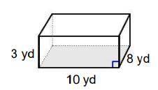 Find the total surface area of the shape below.

268yd²
268yd²
208yd²
208yd²
220yd²
220yd²
108yd²