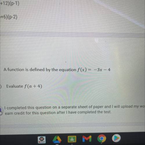 Evaluate f(a+4) 
pls help me w this !