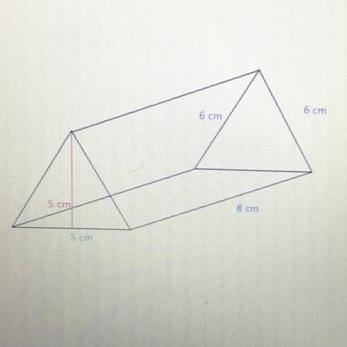 (Will Give Brainliest) What is the total surface area of the triangular prism shown?

100 square c