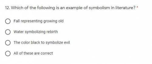 Which of the following is an example of symbolism in literature?