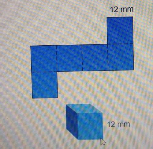 Here is a picture of a cube, and the net of this cube.

What is the surface area of this cube? Ent