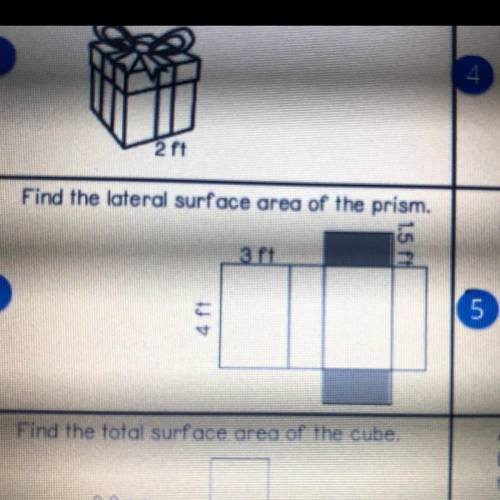 Find the lateral surface area of the prism.
quick pls :)