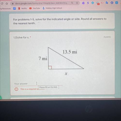 Solve for x please help asap