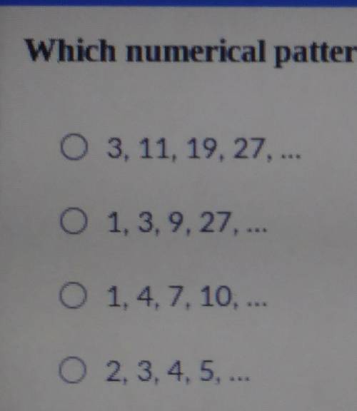 Which numerical pattern is nonlinear?​