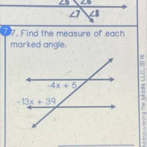 Find the measure of each marked angle no